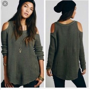 Free People Cold Shoulder Sweater